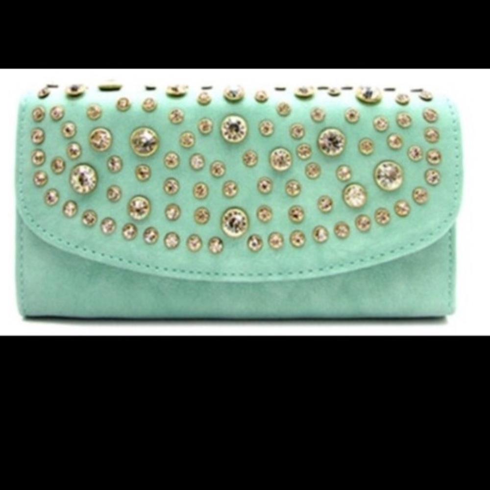 Mint green wallet